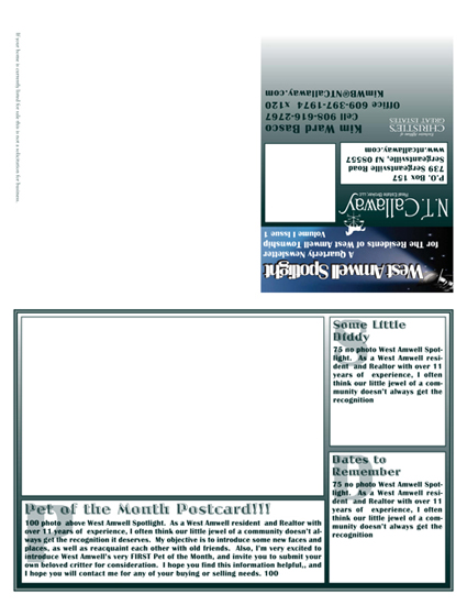 Two Page Newsletter